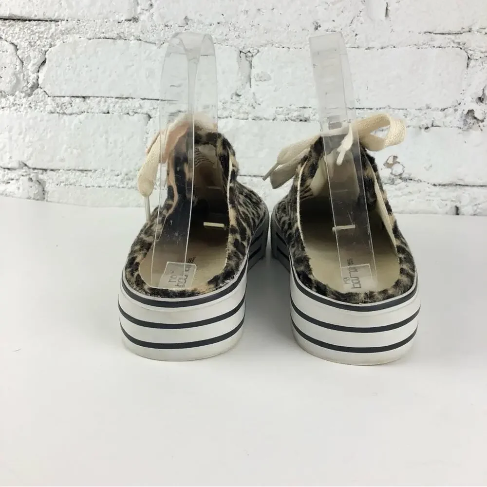 Vintage 90's No Boundaries Faux Fur Platform Slide Sneakers